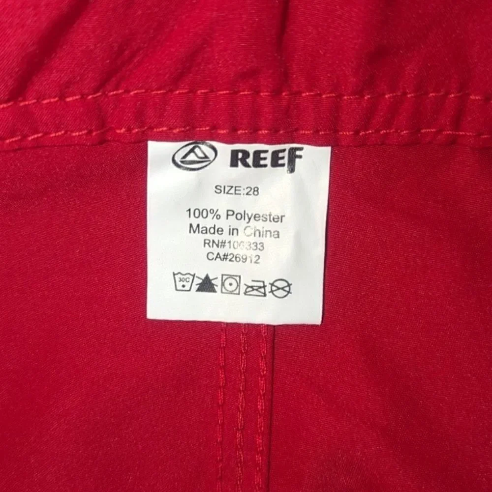 Reef You Again Boardshorts Swim Men's Size 28 Red New